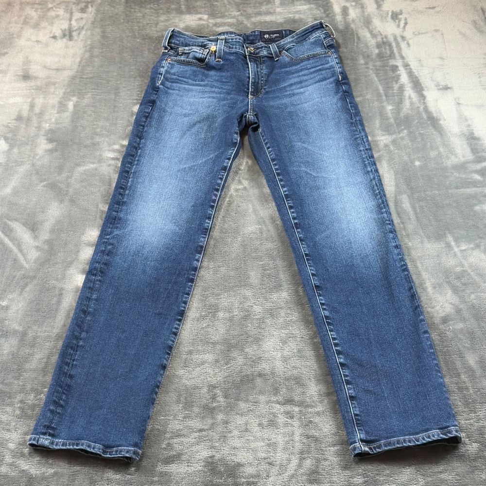 AG Adriano Goldschmied Sandra Low Rise Straight Leg Jeans 28 Japanese Fabric